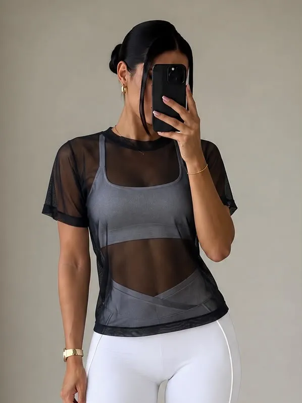 Blusa Tule Preto 