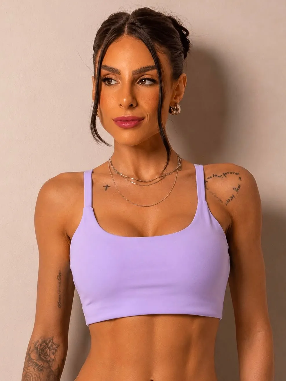 Top lavanda argola
