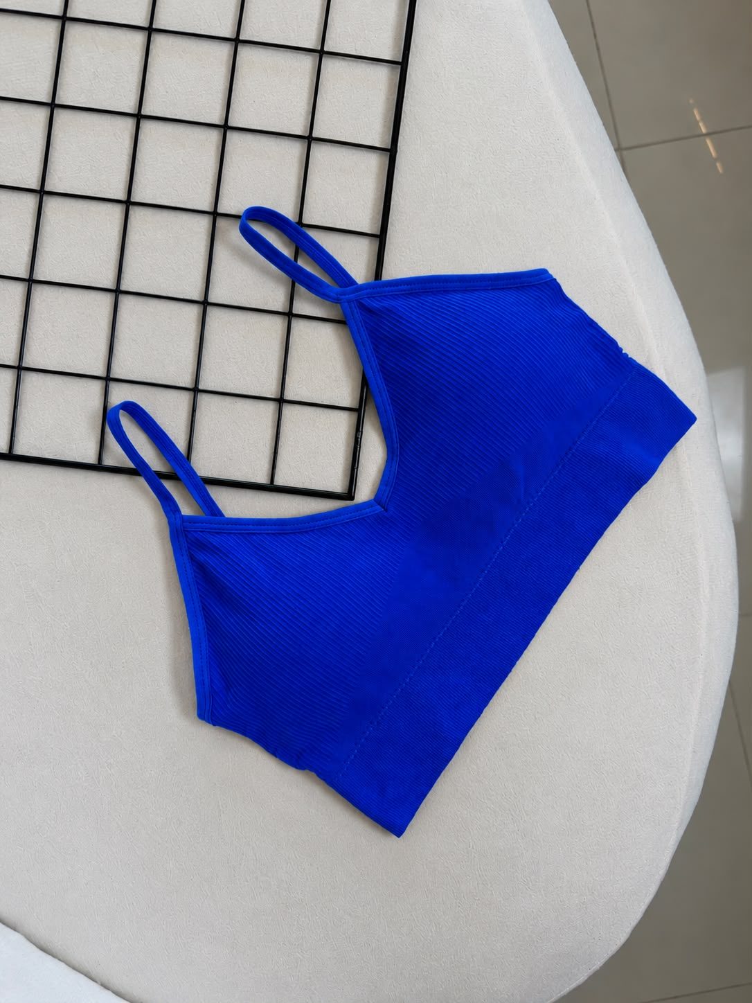 Top texturizado Azul
